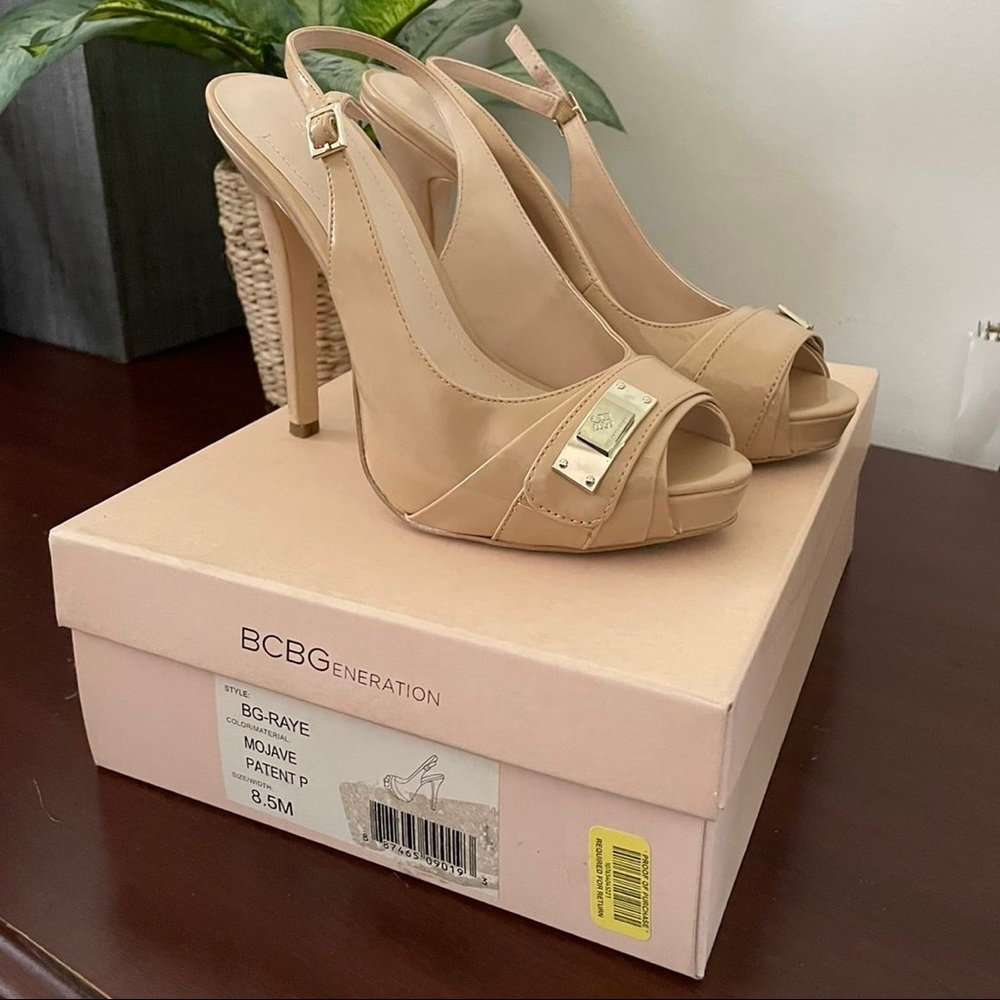 BCBGeneration Open Toe Heels Size 8.5M